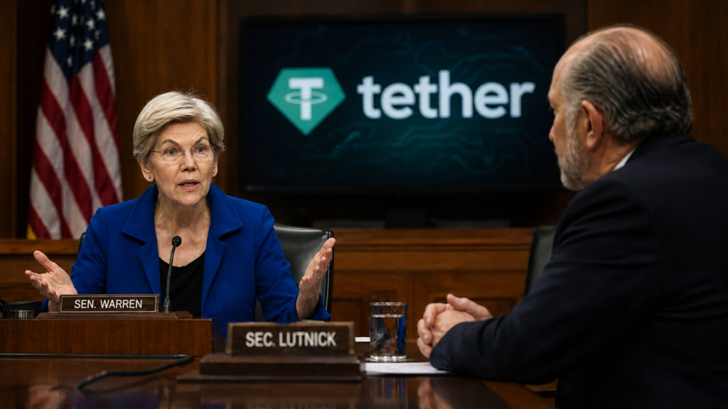 Senator Warren questions Commerce Secretary Lutnick on Tether loan to family Senator Warren questions Commerce Secretary Lutnick on Tether loan to family