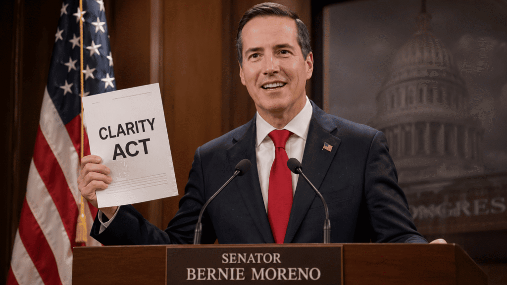 CH- Website Graphics - 2026-05-11T213049.943 (2) “Banking Cartel Panicking” Over CLARITY Act, Says Senator Bernie Moreno