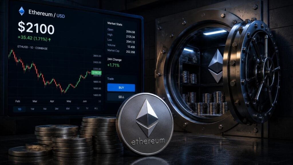 Ethereum falls below USD 2,100 as traders add nearly 1 million ETH in leverage Ethereum falls below USD 2,100 as traders add nearly 1 million ETH in leverage