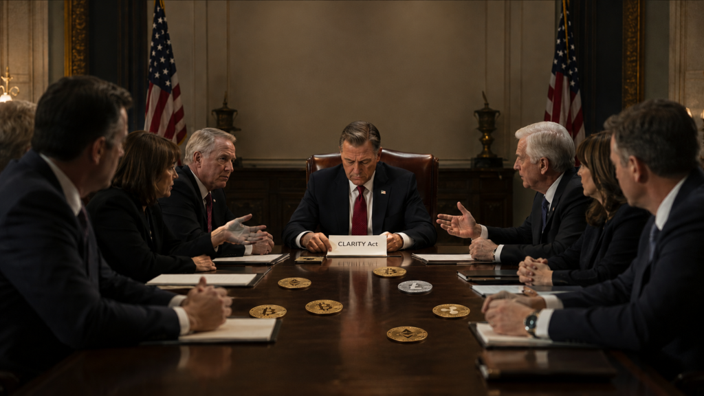 CLARITY Act vote faces fresh delays as senate banking committee pushes decision to May 14 CLARITY Act vote faces fresh delays as senate banking committee pushes decision to May 14