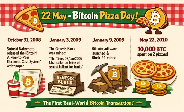🍕 22 May, Bitcoin pizza day: The 10,000 BTC order that cost 0 million 🍕 🍕 22 May, Bitcoin pizza day: The 10,000 BTC order that cost 0 million 🍕: Sixteen years ago, Laszlo Hanyecz paid 10,000 Bitcoin for two Papa John's pizzas, a transaction now celebrated annually as the first real-world Bitcoin purchase.