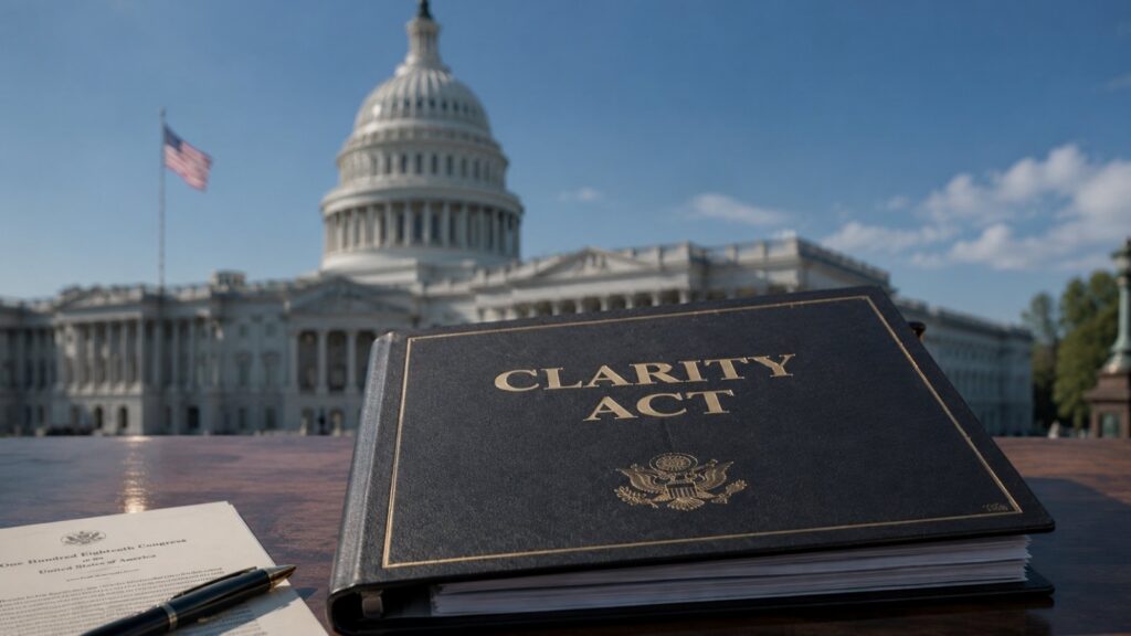 CLARITY Act makes it to Senate Legislative Calendar, awaits full floor vote CLARITY Act makes it to Senate Legislative Calendar, awaits full floor vote