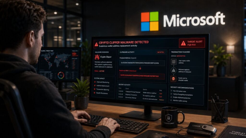 Microsoft Uncovers New Crypto Clipper Malware Targeting Wallet Users Microsoft Uncovers New Crypto Clipper Malware Targeting Wallet Users