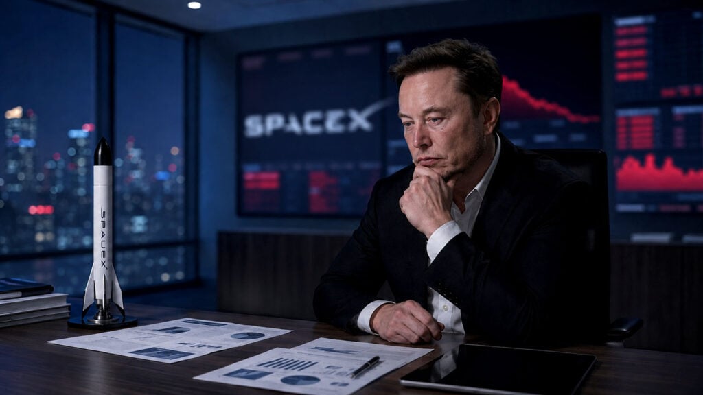 Musk loses trillionaire status as SpaceX shares ‘come down to earth with a bump