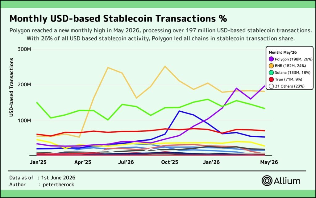 Polygon sets record upon record in May but price stagnates Polygon sets record upon record in May but price stagnates