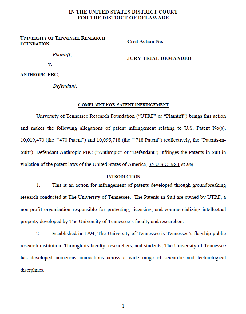 Anthropic hit with patent lawsuit over technology behind Claude Code Anthropic hit with patent lawsuit over technology behind Claude Code