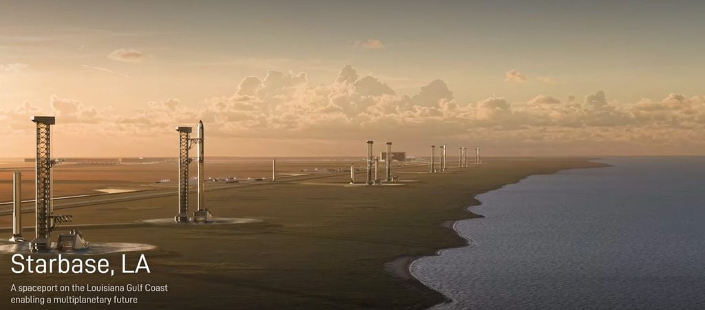 SpaceX launches USD 100 billion 'Starbase Louisiana' spaceport plan SpaceX has announced plans to invest USD 100 billion in a massive new Starship launch facility on Louisiana's Gulf Coast, dubbed Starbase Louisiana, with construction set to begin in 2027 and first launches targeted for 2029.