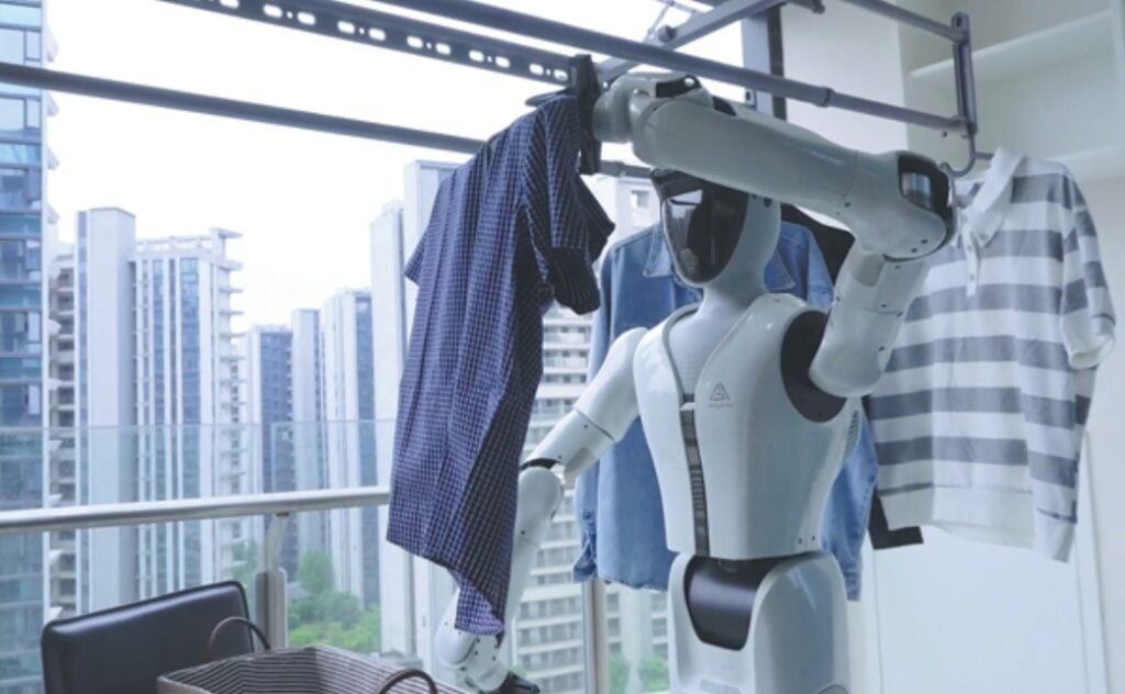 Tau Robotics launches humanoid robot cleaning service in SF for USD 30/hour San Francisco startup Tau Robotics has launched a humanoid robot home cleaning service at USD 30 per hour, with each robot jointly controlled by a remote human operator and AI. The service is initially invite-only as the company scales operations, with access expanding through a waitlist. The robots handle tasks like vacuuming, wiping counters, and basic tidying, with a human operator monitoring and intervening via camera feeds.