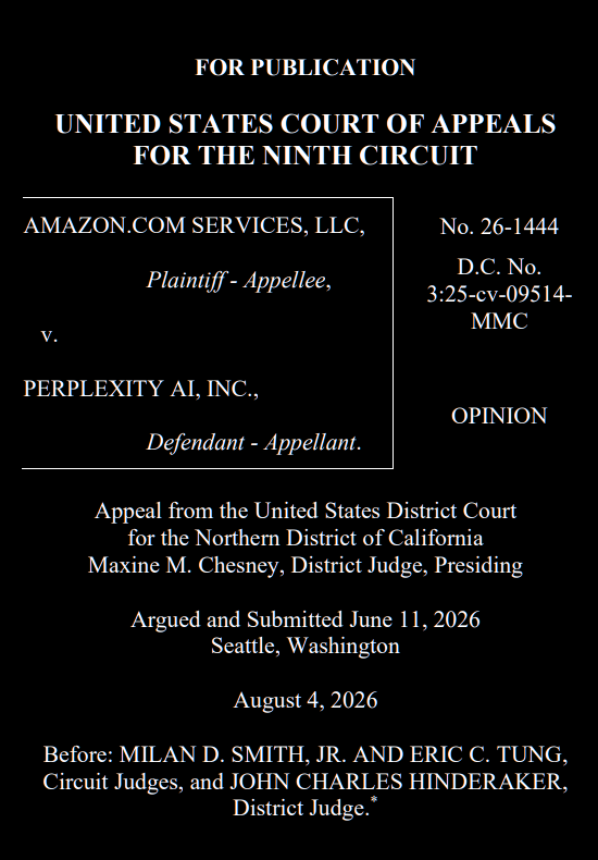 Amazon ban on Perplexity's AI shopping agent overturned by Appeals Court Amazon ban on Perplexity's AI shopping agent overturned by Appeals Court