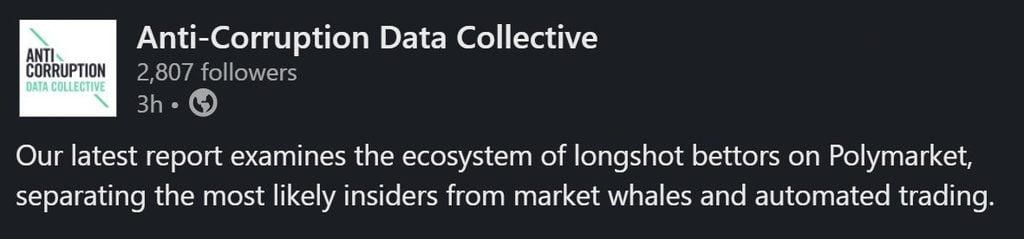 152 Polymarket 'Orca' wallets show insider trading on US military secrets A new study identifies 152 wallets on the prediction platform Polymarket that collectively earned USD 8 million with a 97.2 percent win rate betting on military outcomes, raising concerns about insider trading and national security.